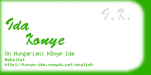 ida konye business card