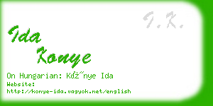 ida konye business card